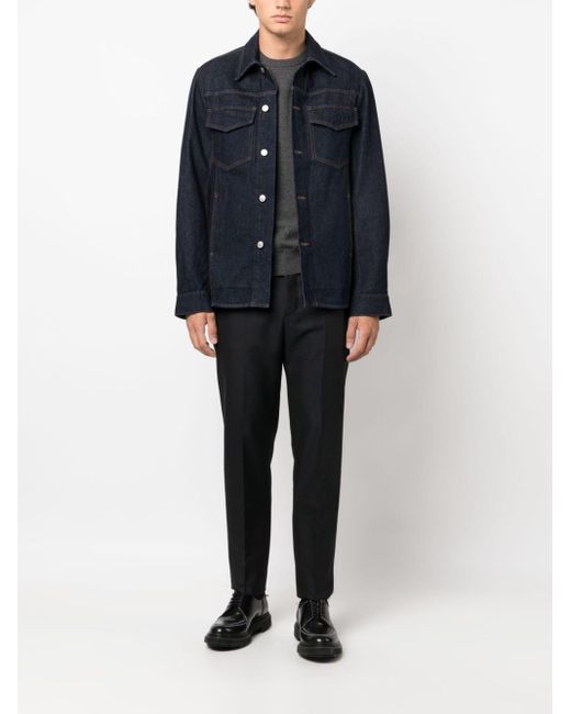 Prada Black Mid-rise Tailored Trousers for men