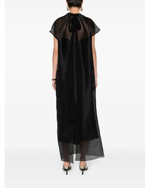 Khaite Black Organza Essie Dress Clothing