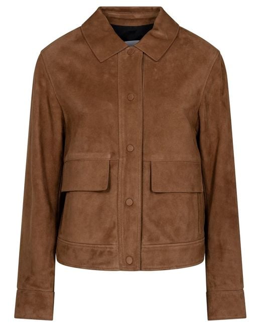 Yves Salomon Brown Suede Jacket