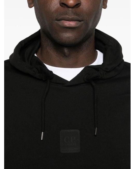 C P Company Black Open Hoodie for men