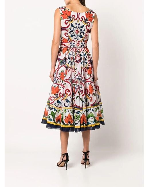 Samantha Sung White Aster Midi Dress