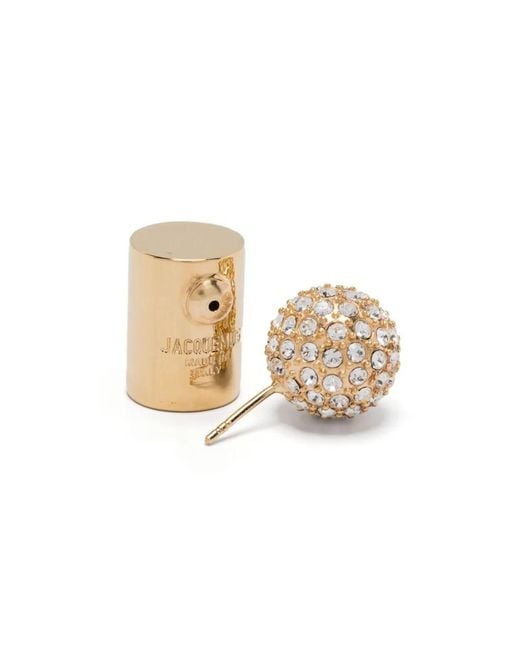 Jacquemus Metallic Les Boucles Perlina Stud Earrings