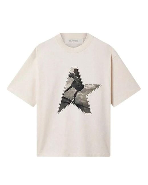 Golden Goose Deluxe Brand White Star-Print Cotton Boxy T-Shirt