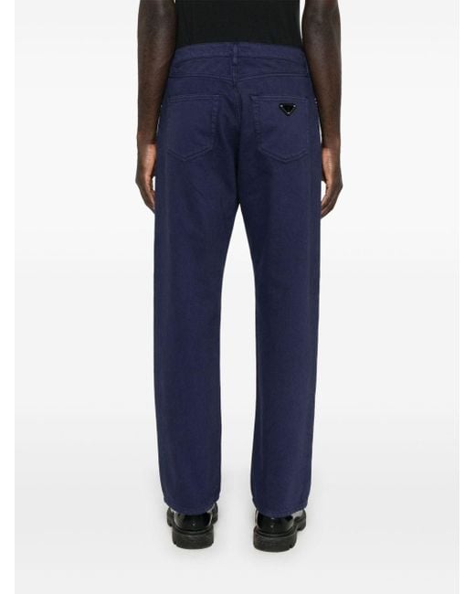 Prada Blue Straight Leg Tapered Jeans for men