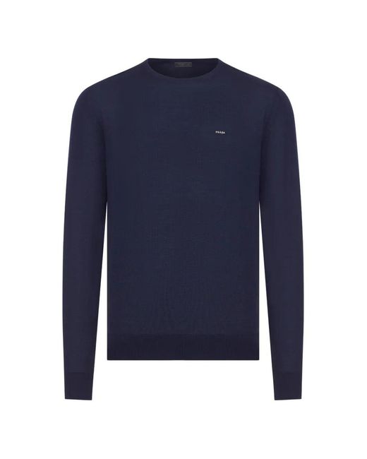 Prada Blue Crew Neck for men