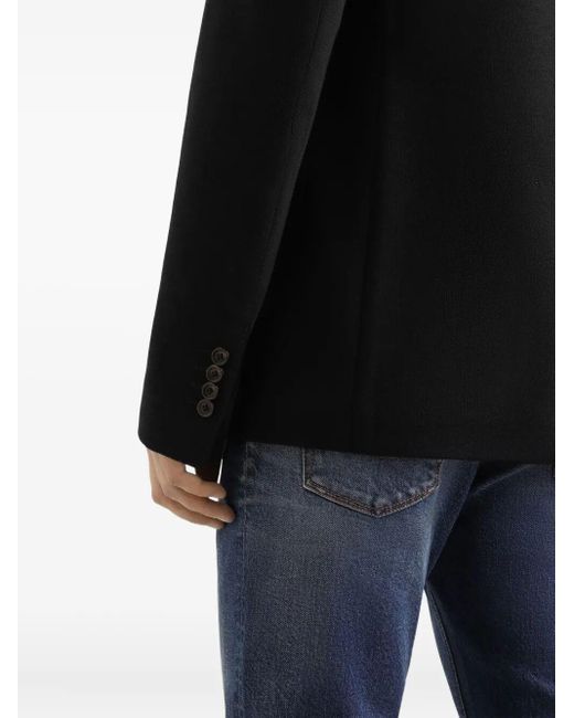 Dolce & Gabbana Black Dolce & Gabbana Double-Breasted Wool Blazer Clothing for men