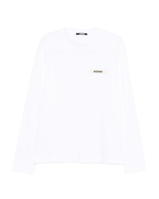 Jacquemus White T-Shirt With Logo for men