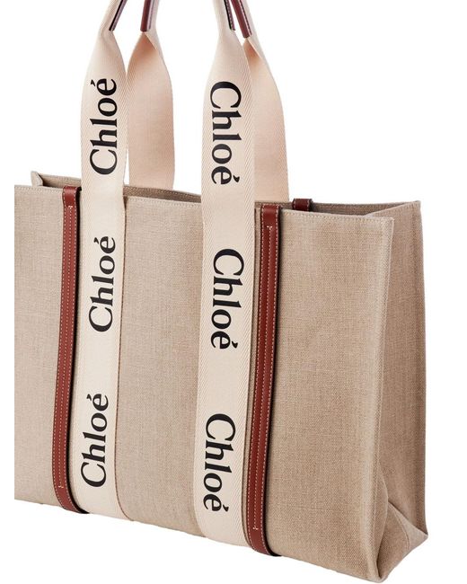 Chloé Natural Large Woody Tote Bag