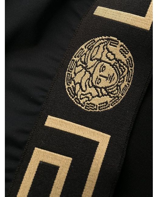Versace Black Signature Greca Racerback Sports Bra