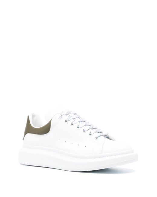 Alexander McQueen White Oversized Sneakers In And Grey for men