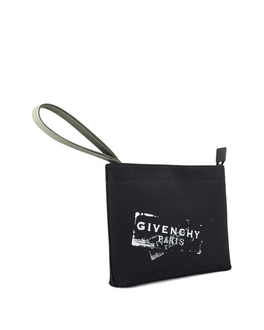 Givenchy Black Logo Clutch for men