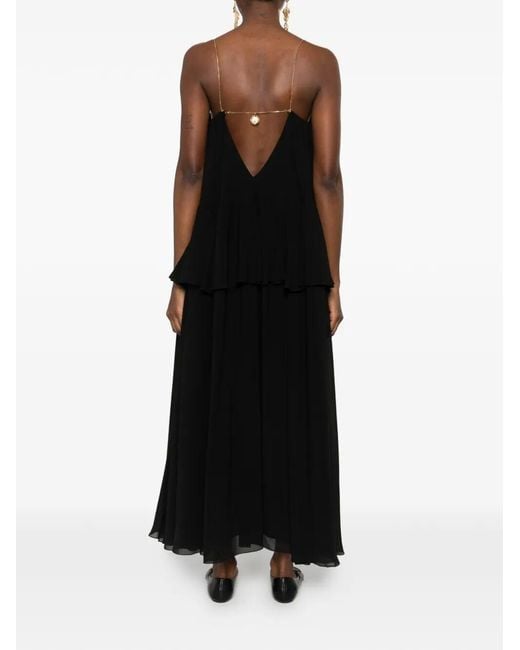 Chloé Black Silk Long Dress