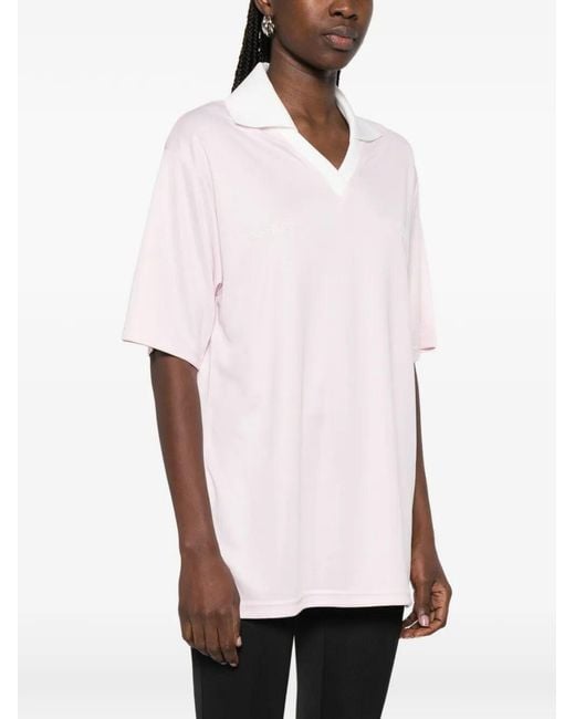 Courreges Pink Regular-Fit Polo