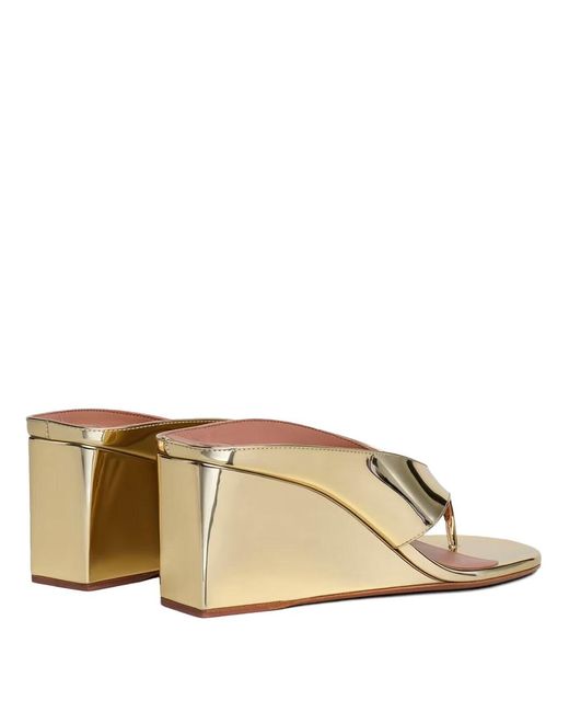 Alaïa Natural Cube Thong Mule