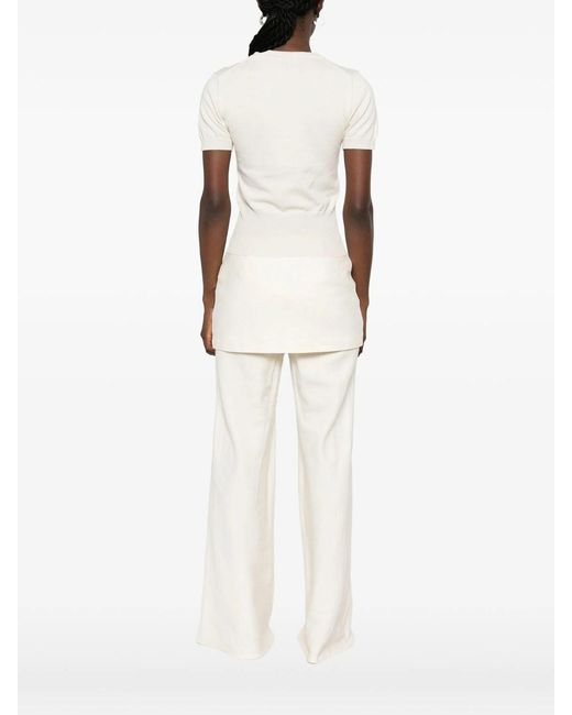 Vivienne Westwood Natural Top Bea Short Sleeve With Orb Embroidery