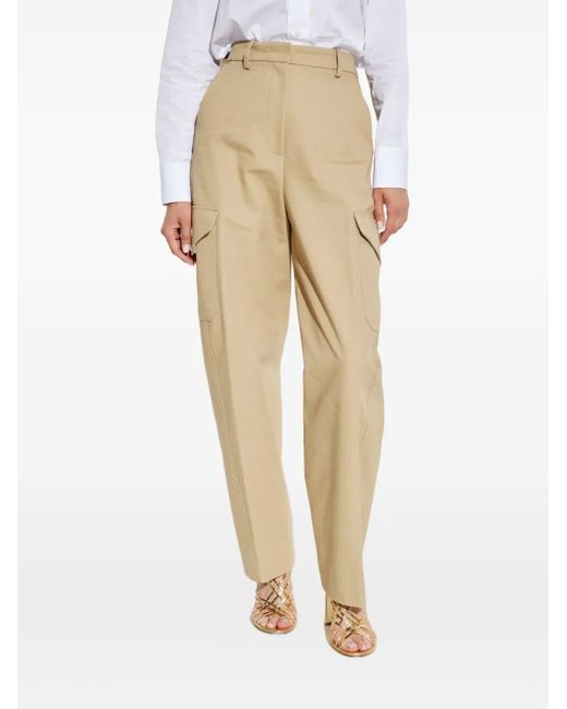 Givenchy Natural Cotton And Wool Cocoon Trousers With Pockets