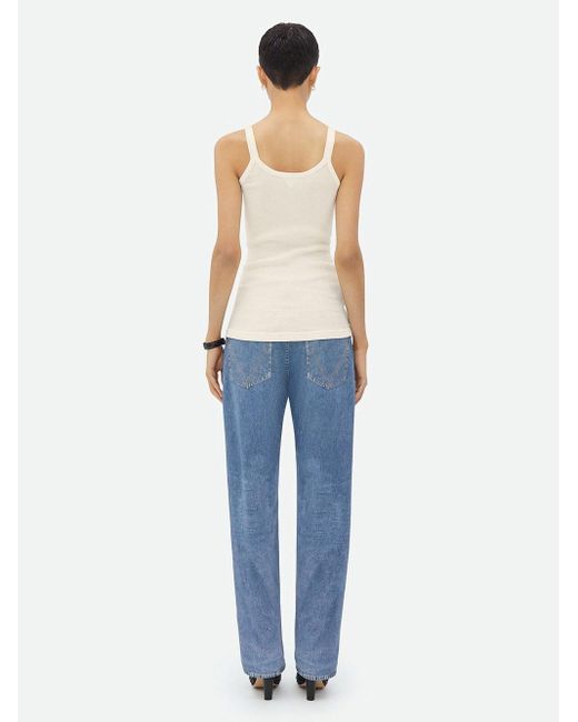 Bottega Veneta White Slim Fit Tank Top