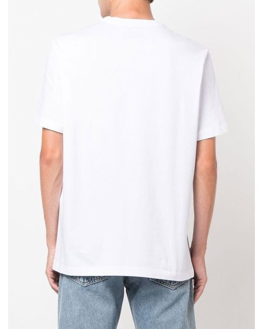 Golden Goose Deluxe Brand White Minimalist Short-Sleeve T-Shirt With Star Logo for men