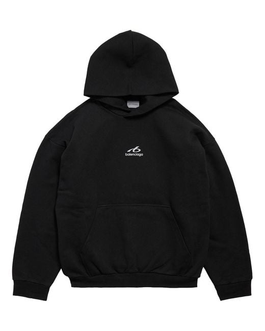 Balenciaga Black Bodies Medium Fit Hoodie for men