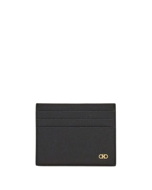 Ferragamo Black Micro Hooks Card Holder Accessories for men