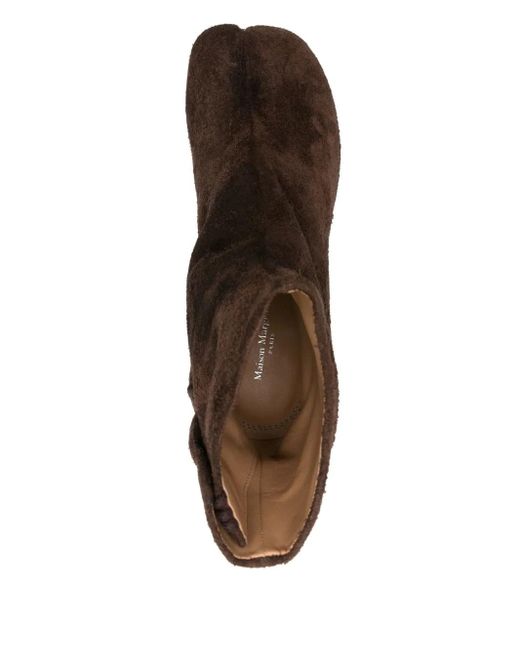 Maison Margiela Brown Tabi 80 Suede Ankle Boots Shoes