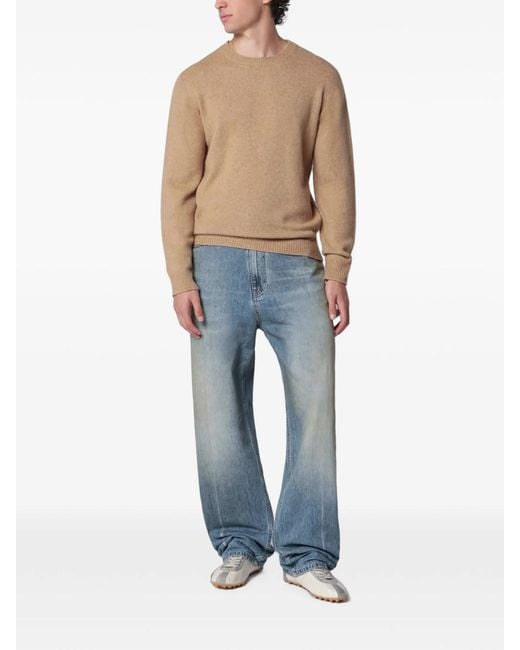 Roberto Collina Brown Crew Neck Pullover for men