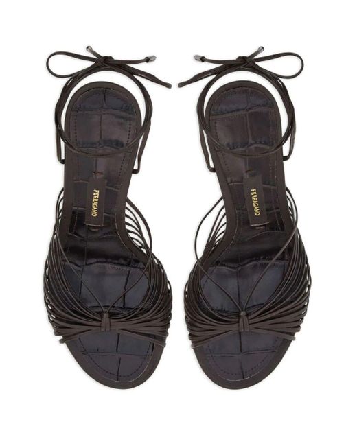 Ferragamo Metallic Sandals Atena 85 Shoes