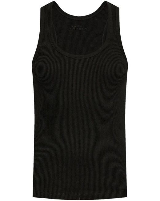 Isabel Marant Black Thea Tee Shirt Ribbed Scoop Tank