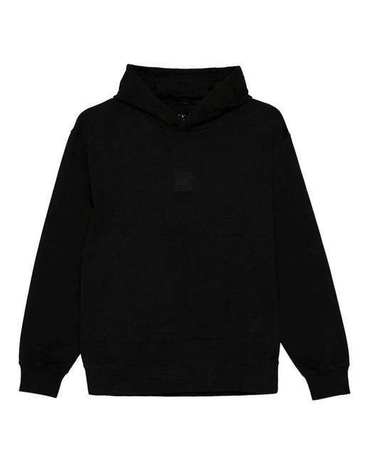 C P Company Black Open Hoodie for men