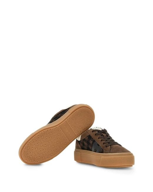 Hogan Brown Logo Sneakers