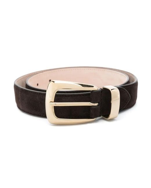 Khaite Black Benny Suede Belt