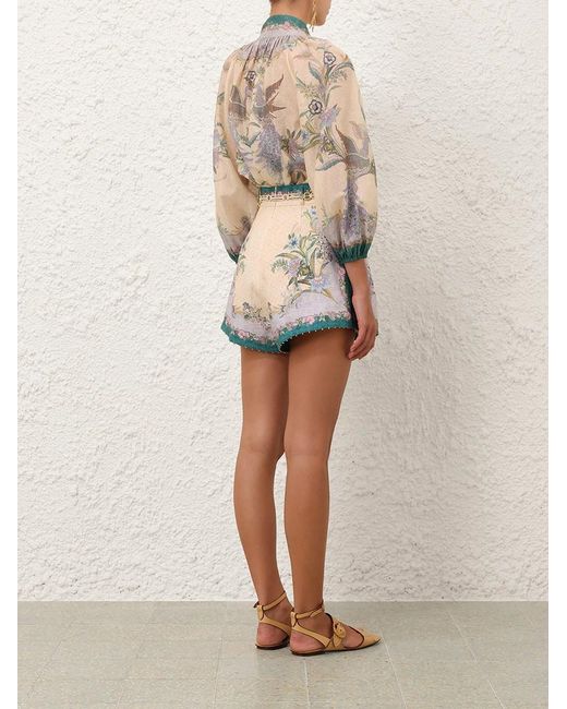 Zimmermann Natural Indra Billow Blouse