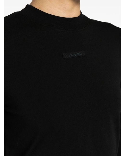 Jacquemus Black T-Shirt Gros Grain A Maniche Lunghe