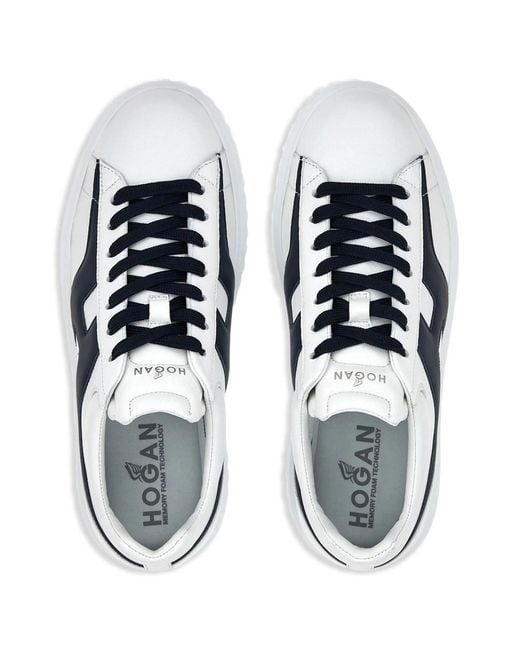 Hogan Blue Sneakers H-Stripes for men