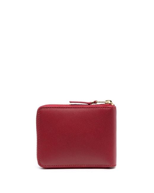Comme des Garçons Red Classic Wallet With Zip Accessories