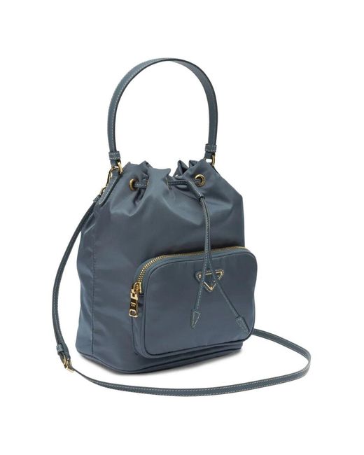 Prada Blue Duet Re-Nylon Bucket Bag