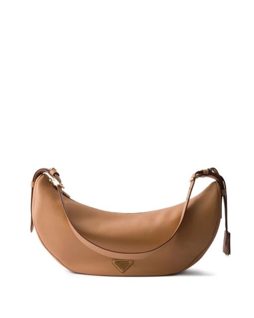 Prada Brown Large Leather Shoulder Bag