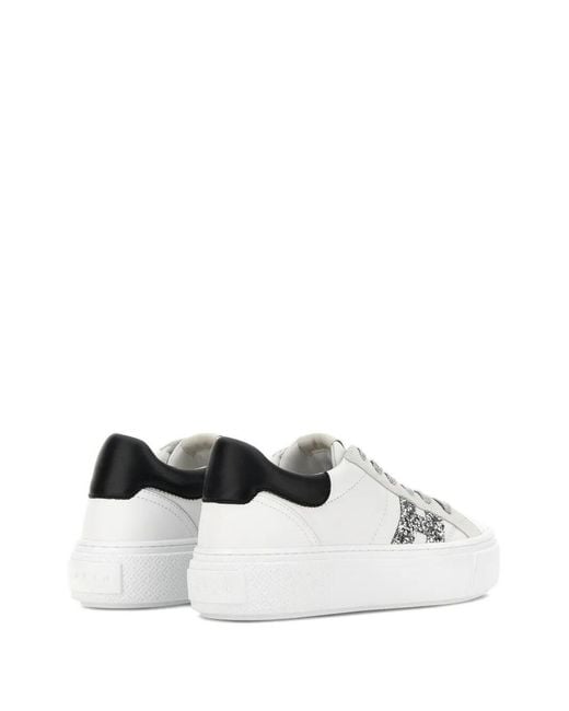 Hogan White H705 Leather Sneakers
