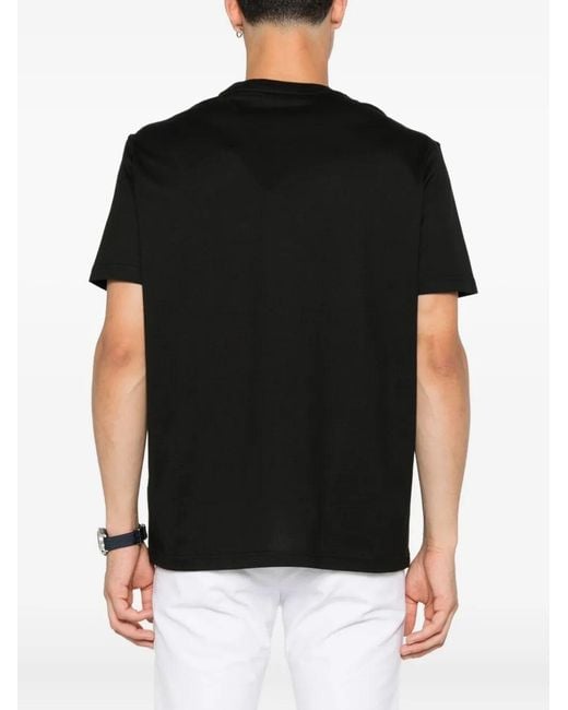 Paul & Shark Black Crewneck Logo T-Shirt for men