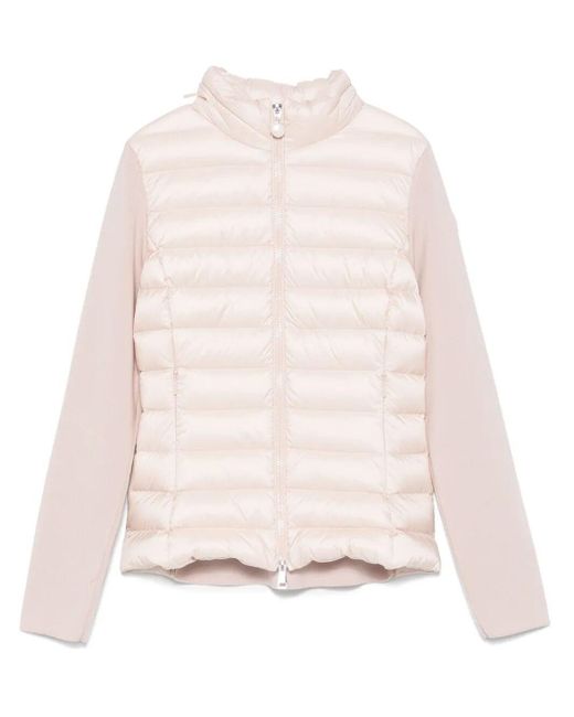 Moncler Natural Padded Wool Zip-up Cardigan