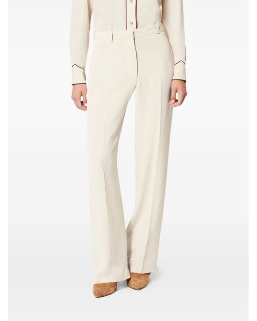 Isabel Marant White Noanda Silk Blend Trousers