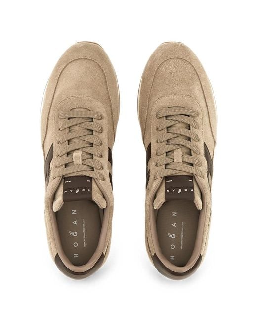 Hogan Brown Athletic Sneakers for men