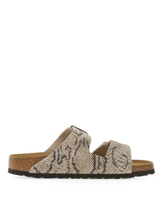 Birkenstock White Arizona Suede Sandals