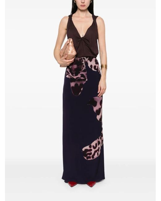 Dries Van Noten Brown Hantex Cotton Tank Top