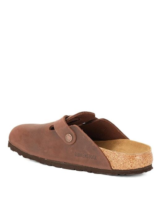 Birkenstock Brown Boston Leather Mule for men