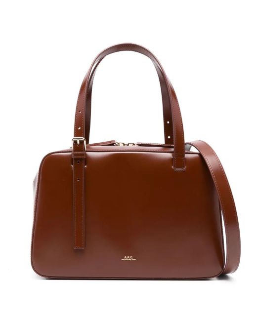 A.P.C. Brown Virginie Box Bag