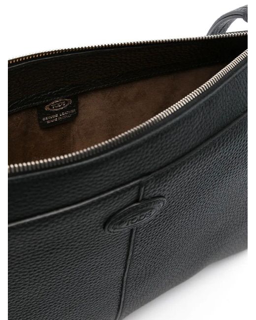 Tod's Black Medium Document Holder Clutch Bag for men