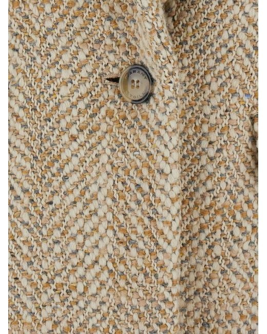 Isabel Marant Natural Parly Herringbone Wool Jacket
