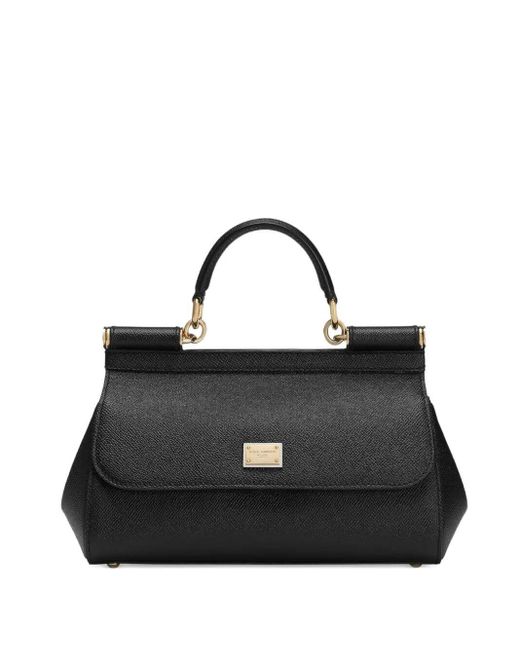 Dolce & Gabbana Black Medium Sicily Handbag