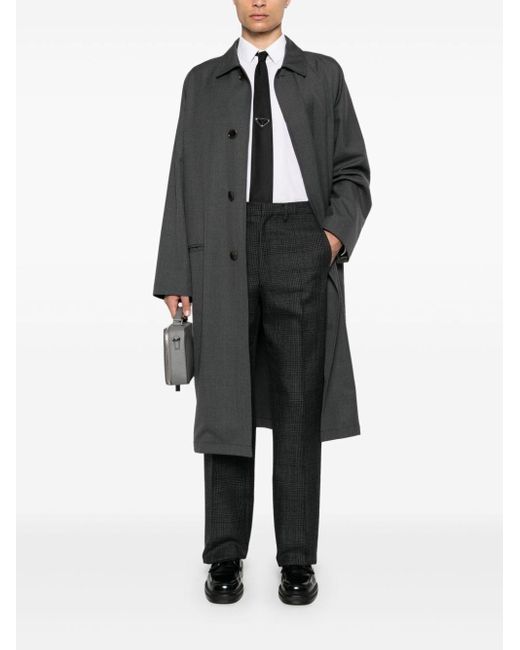 Prada Black Cotton Trousers for men
